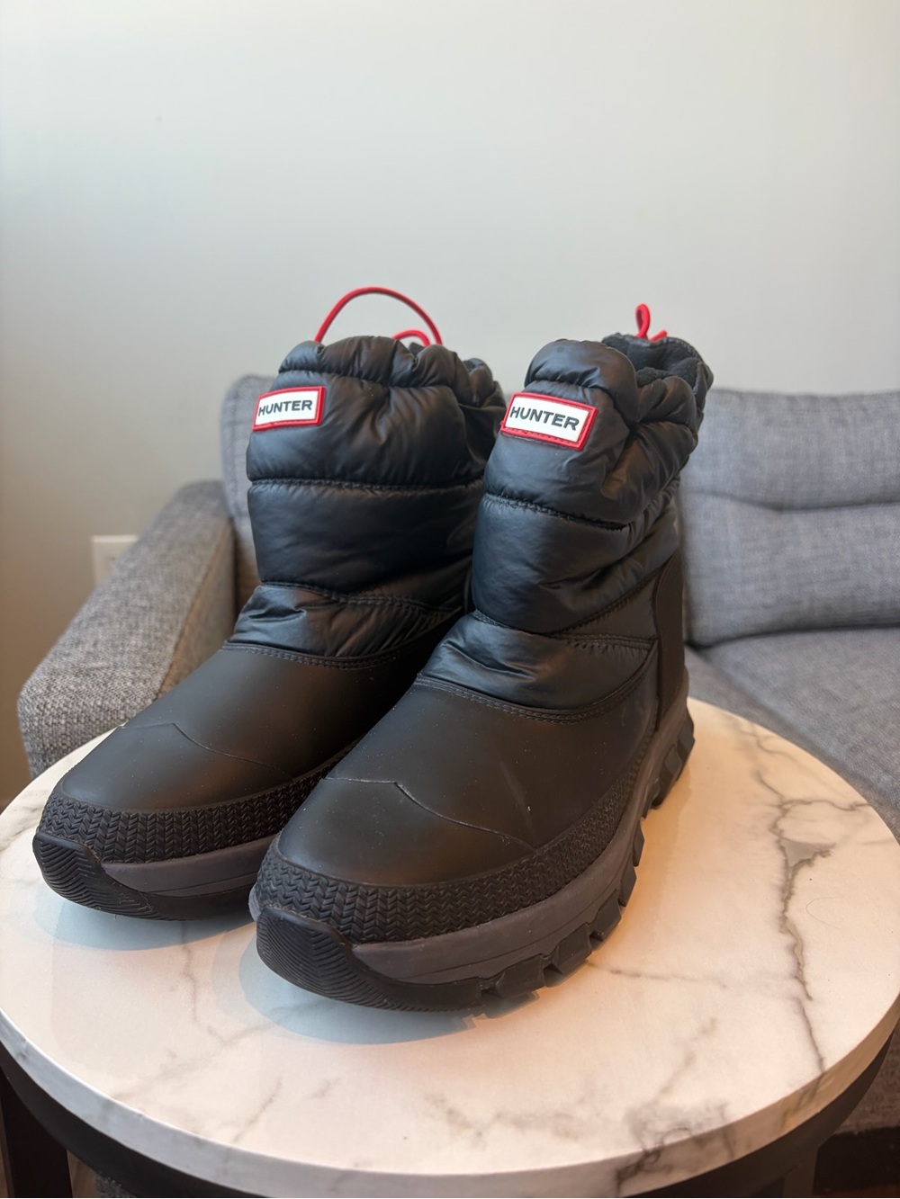 Hunter Women's Black Insulated Snow Boots